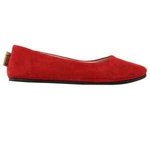 guc french sole sloop Red suede Women's ballet Flats 7